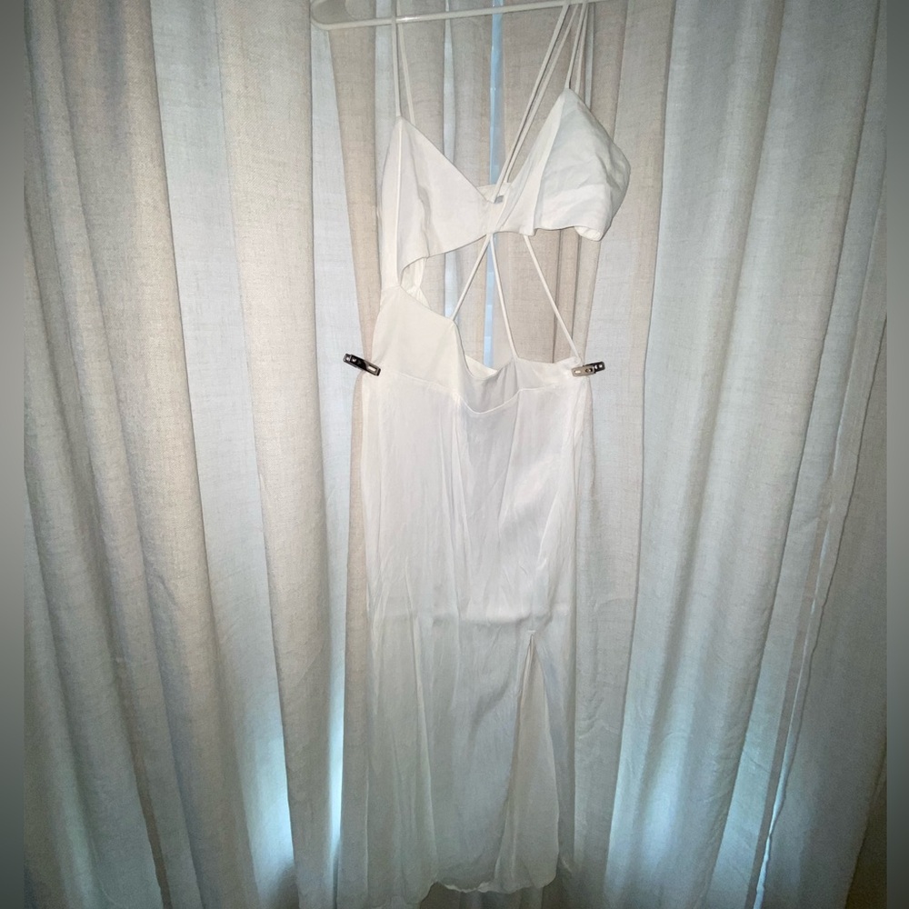 Elegant ZARA White Cutout Dress